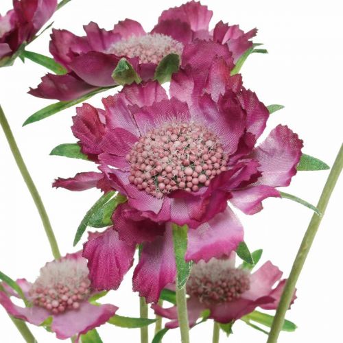 Floristik24 Scabious artificial flower pink summer flower H64cm bunch of 3pcs