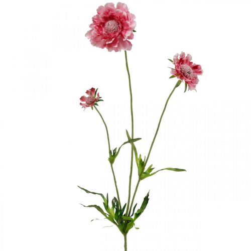 Floristik24 Artificial flower decoration, scabious artificial flower pink 64cm bundle of 3pcs