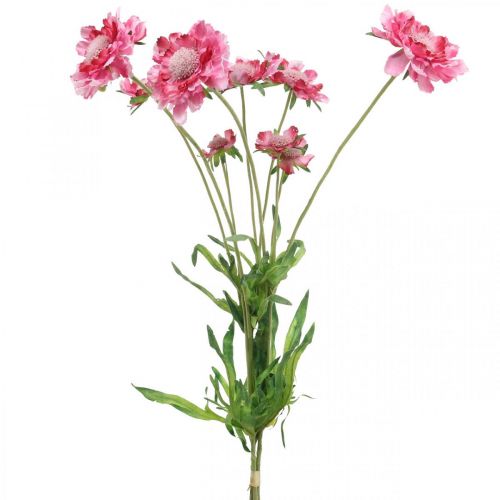 Floristik24 Artificial flower decoration, scabious artificial flower pink 64cm bundle of 3pcs