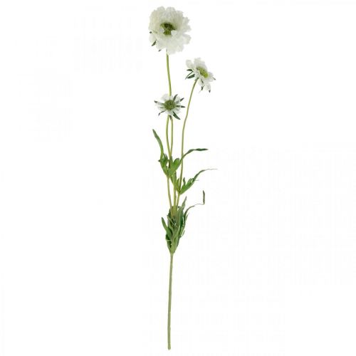 Product Scabiosa Artificial Flower White Garden Flower H64cm Bunch of 3pcs