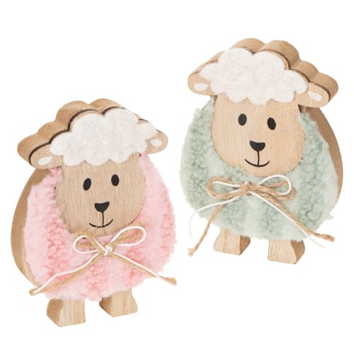 Floristik24 Wooden sheep decoration, cute decorative figure for spring and Easter, table decoration, 11cm, 6 pieces