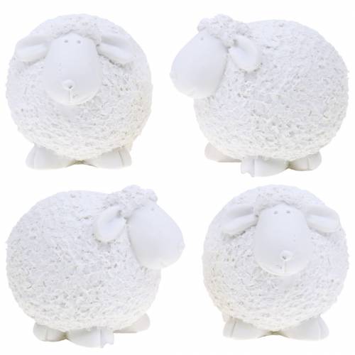 Floristik24 Easter decoration sheep white H7cm 4pcs