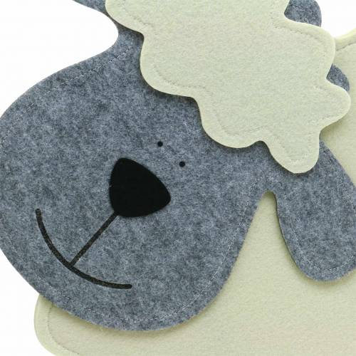 Floristik24 Sheep standing felt cream, gray 51 × 7cm H47cm