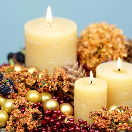 Floristik24 Artificial yarrow orange 74cm 3pcs