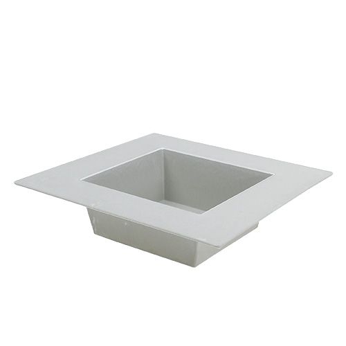 Floristik24 Bowl square gray 20cm x 20cm, 1pc