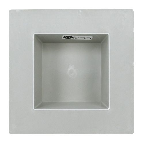 Floristik24 Bowl square gray 20cm x 20cm, 1pc