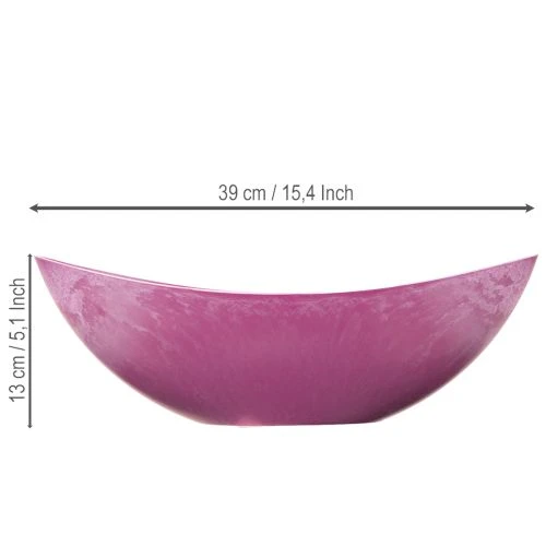 Pink Plastic Decorative Bowl – 39cm x 13cm | Floristik24.ie