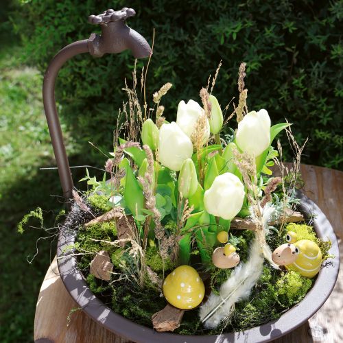 Product Planting bowl, ideal eye-catcher for outdoor areas, with tap design element, 36cm