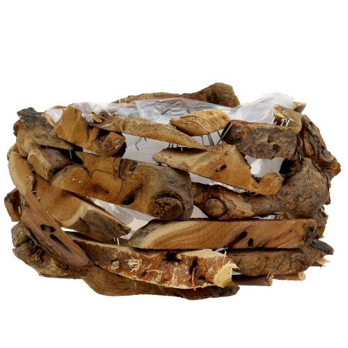 Floristik24 Bowl pieces of wood nature Ø32cm H16cm