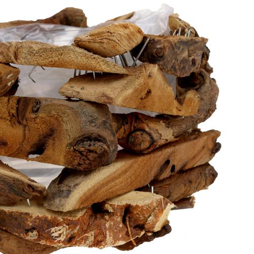 Floristik24 Bowl pieces of wood nature Ø28cm H16cm