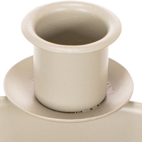 Candle holder with 4 holders, modern Advent wreath, beige, 15cm | Floristik24.ie