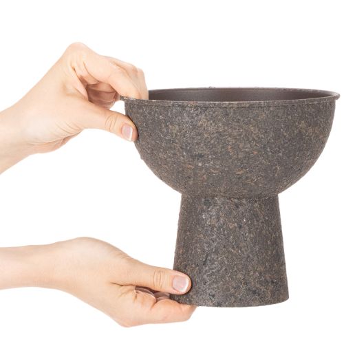 Round plant bowl with base, 18cm | Floristik24.ie