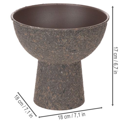 Round plant bowl with base, 18cm | Floristik24.ie