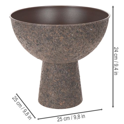 Round planter on a stand, modern plant pot, 25cm | Floristik24.ie