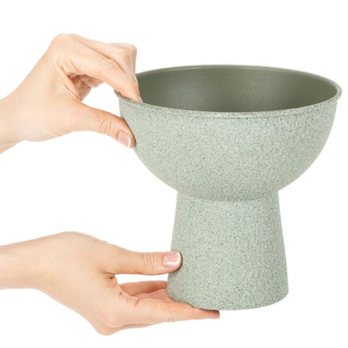 Modern round planter on a high base, 18cm | Floristik24.ie