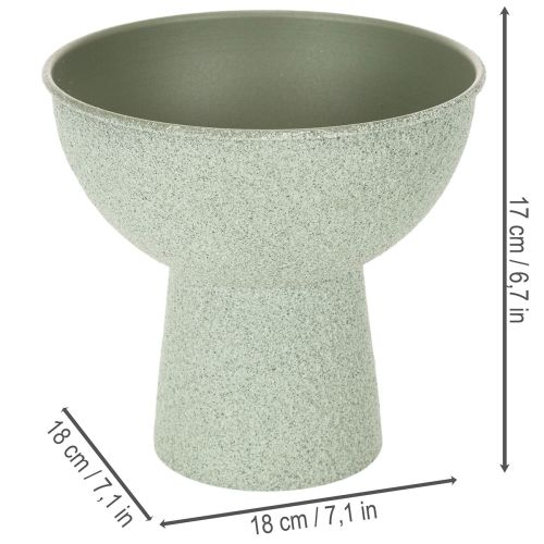 Modern round planter on a high base, 18cm | Floristik24.ie