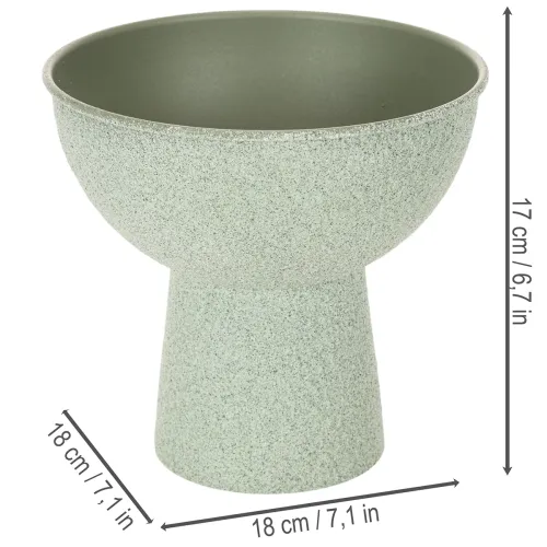 Modern round planter on a high base, 18cm | Floristik24.ie