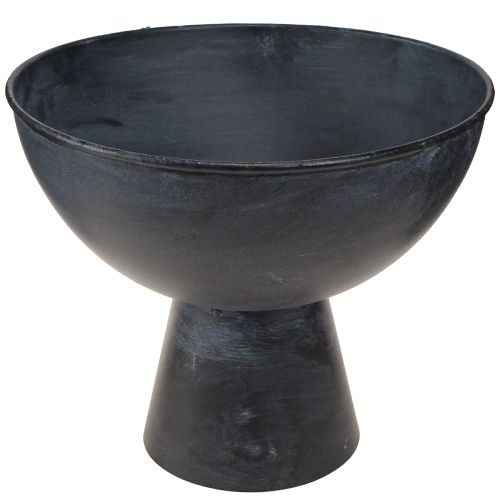 Floristik24 Bowl with base metal trophy bowl anthracite Ø26cm H21cm
