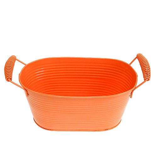 Floristik24 Bowl oval orange 20cm x 12cm H9cm