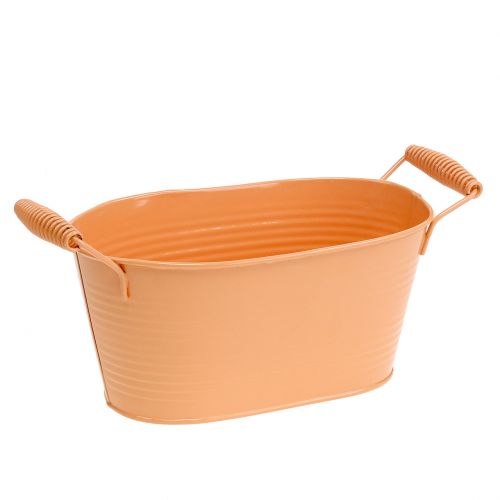 Floristik24 Bowl oval pastel orange 20cm x 12cm H9cm