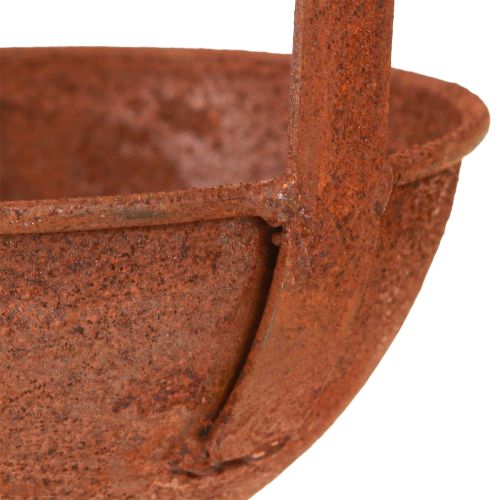 Floristik24 Bowl for planting decorative ladle rust Ø12cm 3pcs