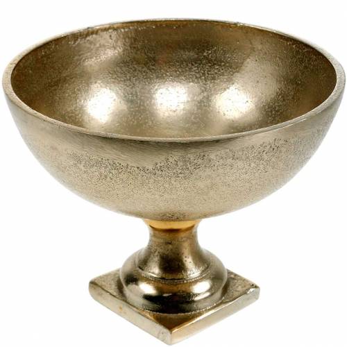 Floristik24 Bowl with base, light gold, Ø16cm, antique look