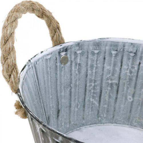 Floristik24 Plant bowl, metal bowl with handles, decorative bowl for planting Ø18cm