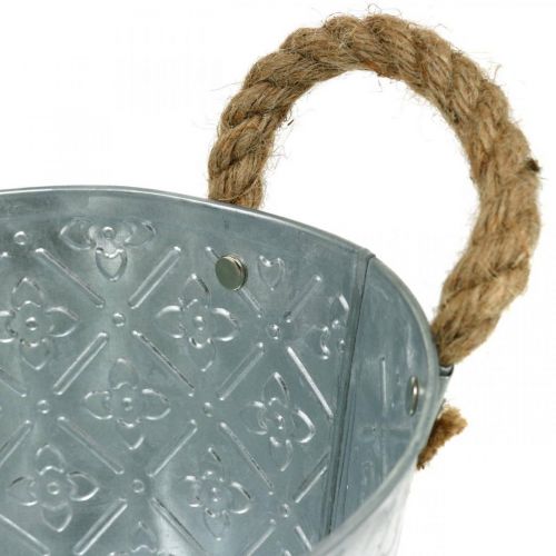 Floristik24 Planter with handles, metal bowl, flower tray L31cm