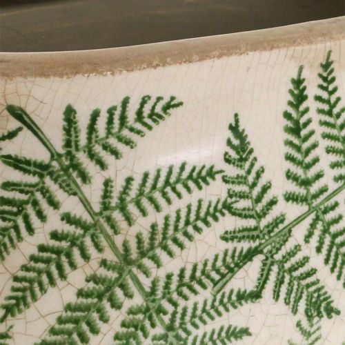 Floristik24 Plant bowl fern stoneware oval ceramic pot 20×10×13.5cm 2pcs