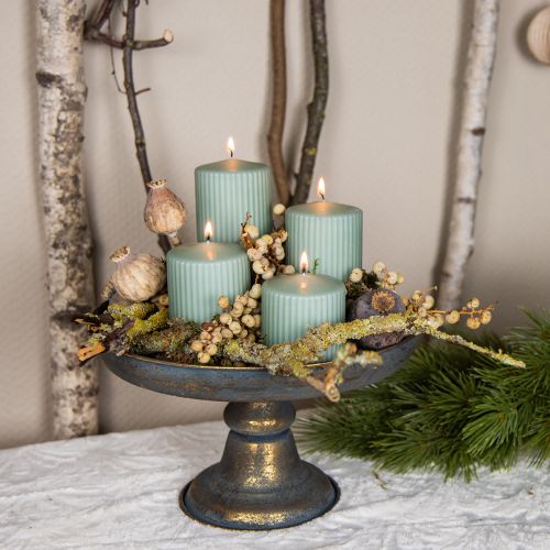 Floristik24 Bowl with foot decorative bowl metal bowl gold Ø29cm H17.5cm