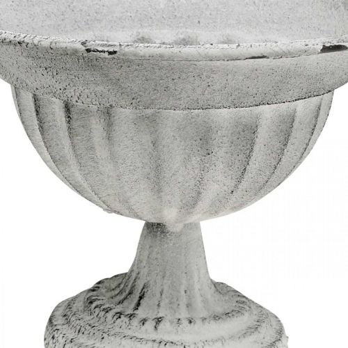 Floristik24 Cup bowl white decorative cup metal goblet Ø16cm H11.5cm
