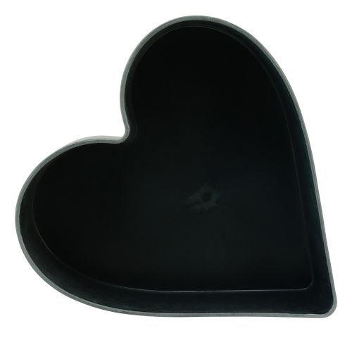Bowl heart plastic decorative bowl anthracite 24/21cm set of 2 | Floristik24.ie