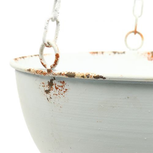 Floristik24 Planter bowl for hanging white Ø26cm H23cm