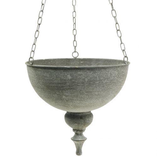 Floristik24 Planter bowl for hanging gray Ø26cm H23cm