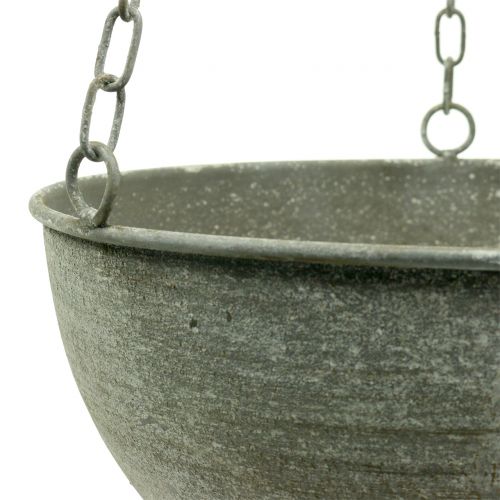 Floristik24 Planter bowl for hanging gray Ø26cm H23cm
