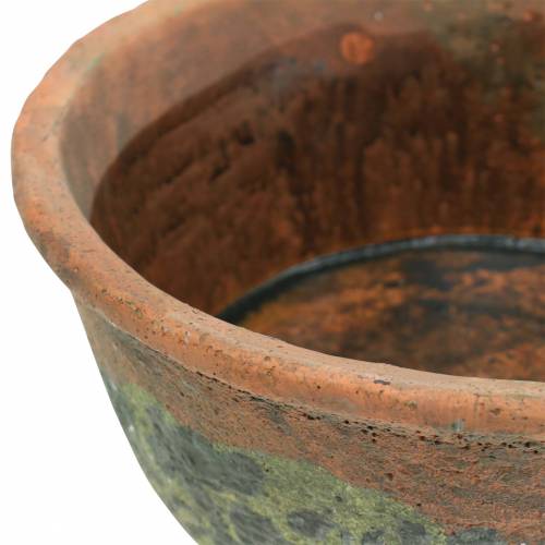 Floristik24 Plant pot planter vintage natural clay Ø24.5cm H9.5cm