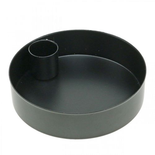 Decorative bowl with candle holder black metal Ø10.5cm 4pcs | Floristik24.ie