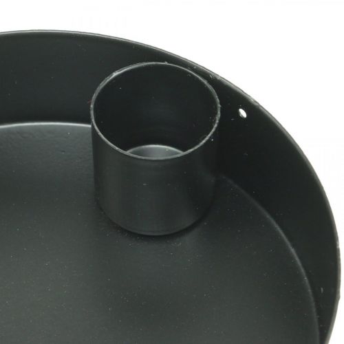 Decorative bowl with candle holder black metal Ø10.5cm 4pcs | Floristik24.ie