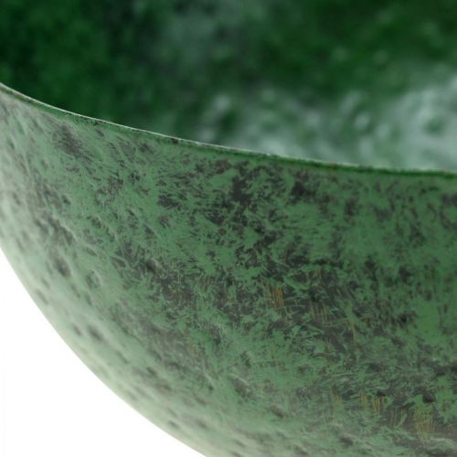 Floristik24 Decorative bowl metal green table decoration vintage Ø21cm