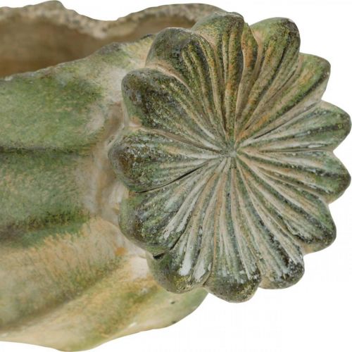 Floristik24 Decorative poppy capsule, concrete planter, cachepot, grave decoration L26cm