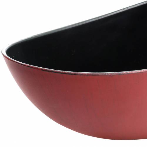 Floristik24 Decorative bowl oval red, black 38.5cm x 12.5cm H10cm