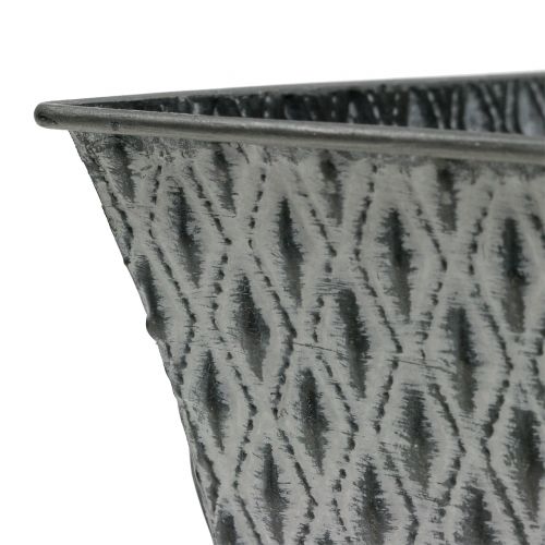 Product Zinc bowl with diamond pattern 22cm × 12cm