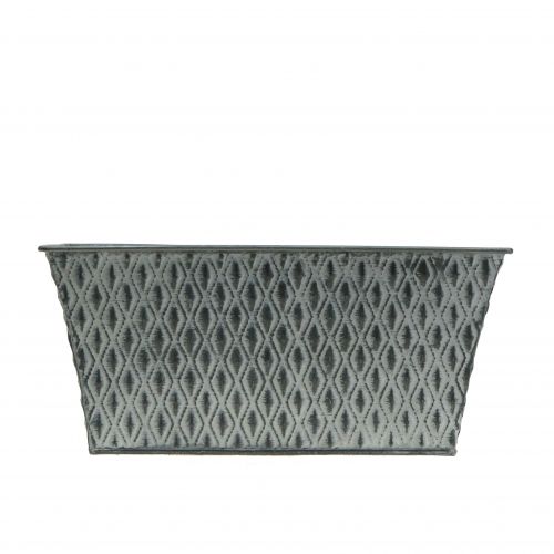 Product Zinc bowl with diamond pattern 26cm x 15.5cm