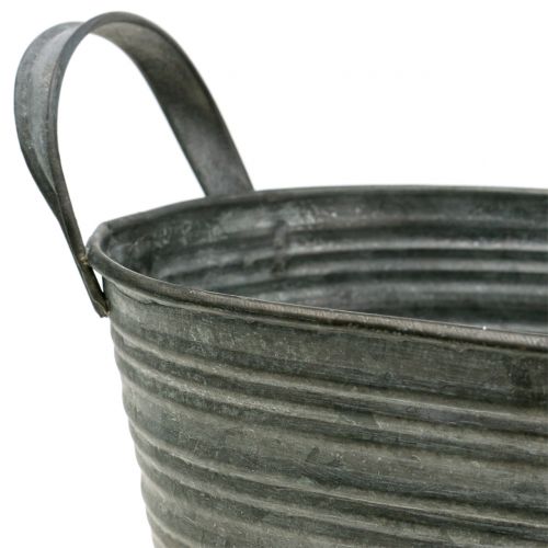 Floristik24 Planter zinc tub 25cm x 13.5cm H12cm