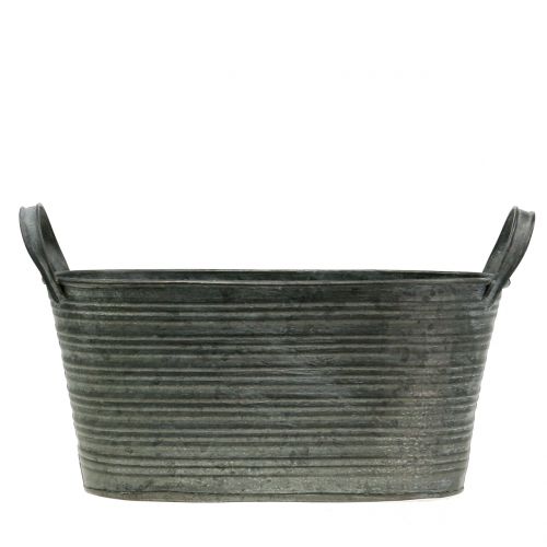 Floristik24 Planter zinc tub 25cm x 13.5cm H12cm