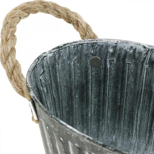 Floristik24 Metal plant bowl, flower bowl for planting, decorative bowl with handles L22.5 cm