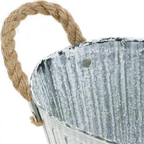 Floristik24 Planter with handles, metal flower bowl, decorative bowl for planting L28cm