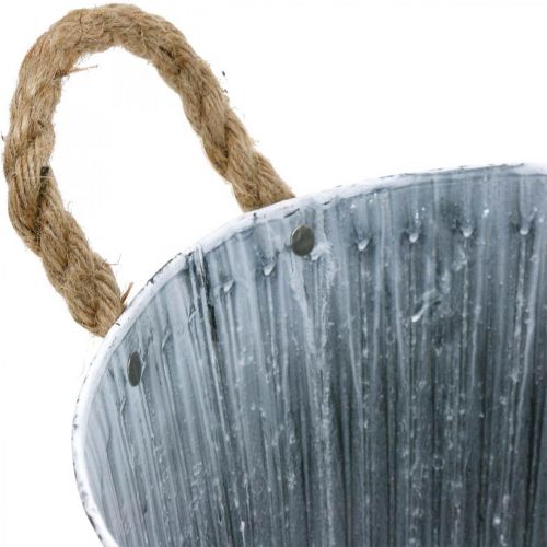 Floristik24 Metal plant bowl, flower bowl, plant pot with handles Ø28cm