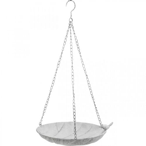 Product Decorative bowl for hanging flower basket metal white L62cm Ø31cm