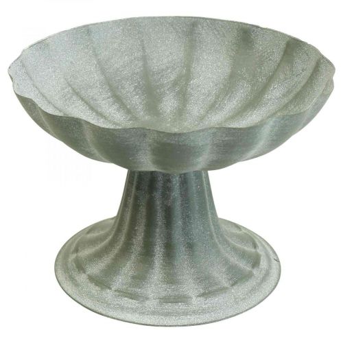 Decorative bowl with foot metal bowl vintage H12cm Ø17cm